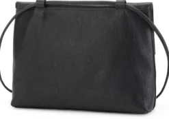 Lederhandtasche, schwarz