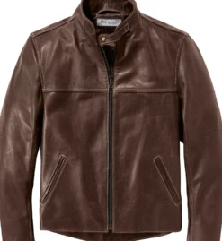 Lederjacke Pull-up Stehkragen