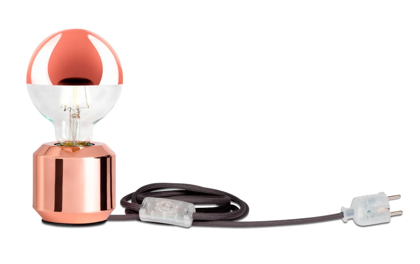 LED-Kopfspiegellampe Globe, Kupfer