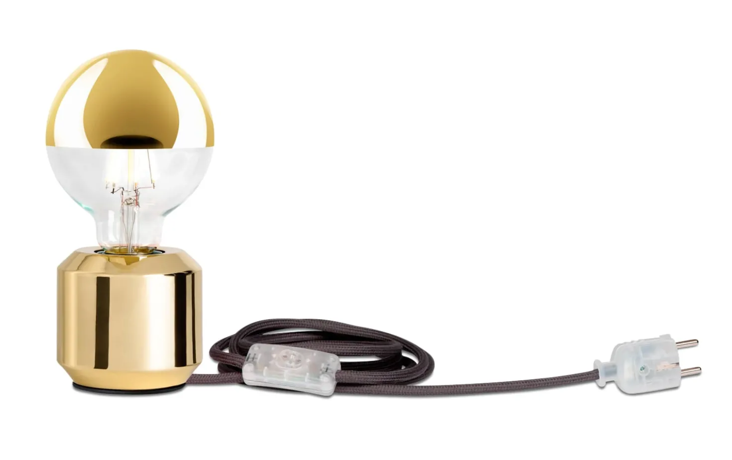 LED-Kopfspiegellampe Globe, Messing