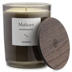 Looops Duftkerze mit Holzdeckel