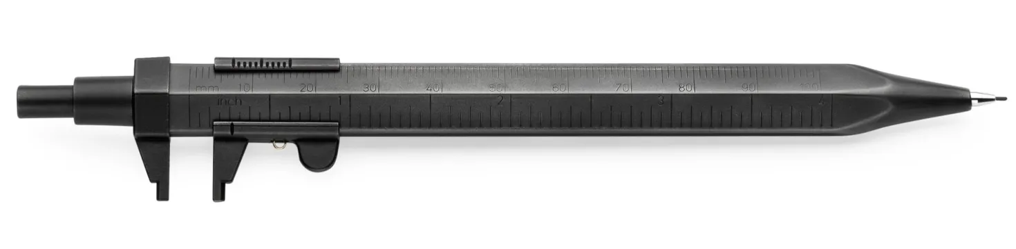 Messograf Druckbleistift schwarz verchromt