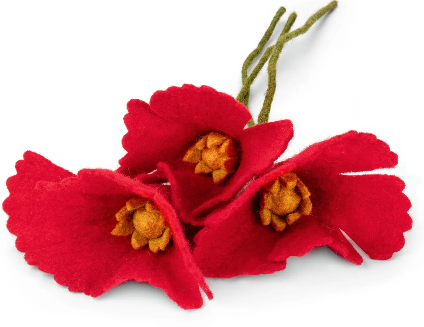 Mohnblumen Filz