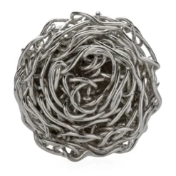 Ohrstecker gehäkeltes Silber