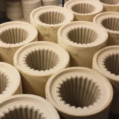 Pendelleuchte Bone China Gerippt