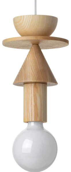 Pendelleuchte Eschenholz natur