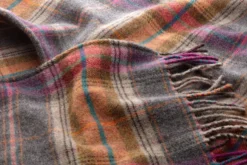 Poncho Lammwolle kariert