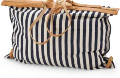 Reisefalttasche Canvas gestreift