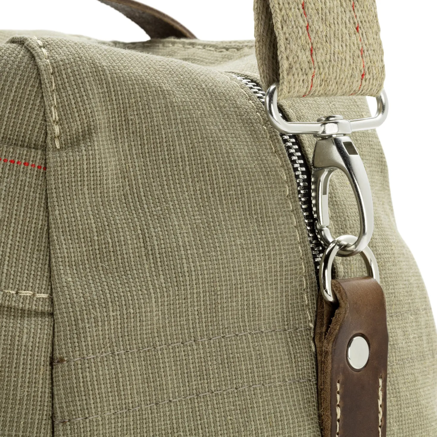 Reisetasche Segeltuch, Grünbeige