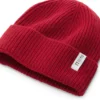 Rippenstrickmütze Kaschmir, Rot