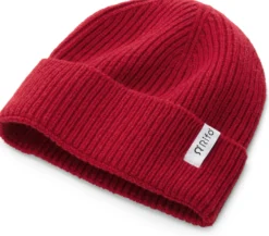 Rippenstrickmütze Kaschmir, Rot