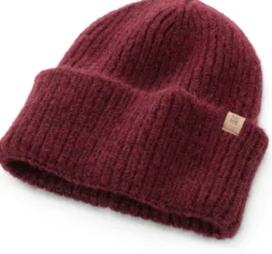 Rippenstrickmütze mit Babyalpaka