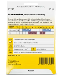 Saatgutmischung für Blumenwiesen im Halbschatten