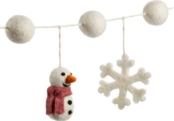 Schneemann-Girlande Filz