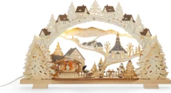Schwibbogen Winterliche Grillhütte