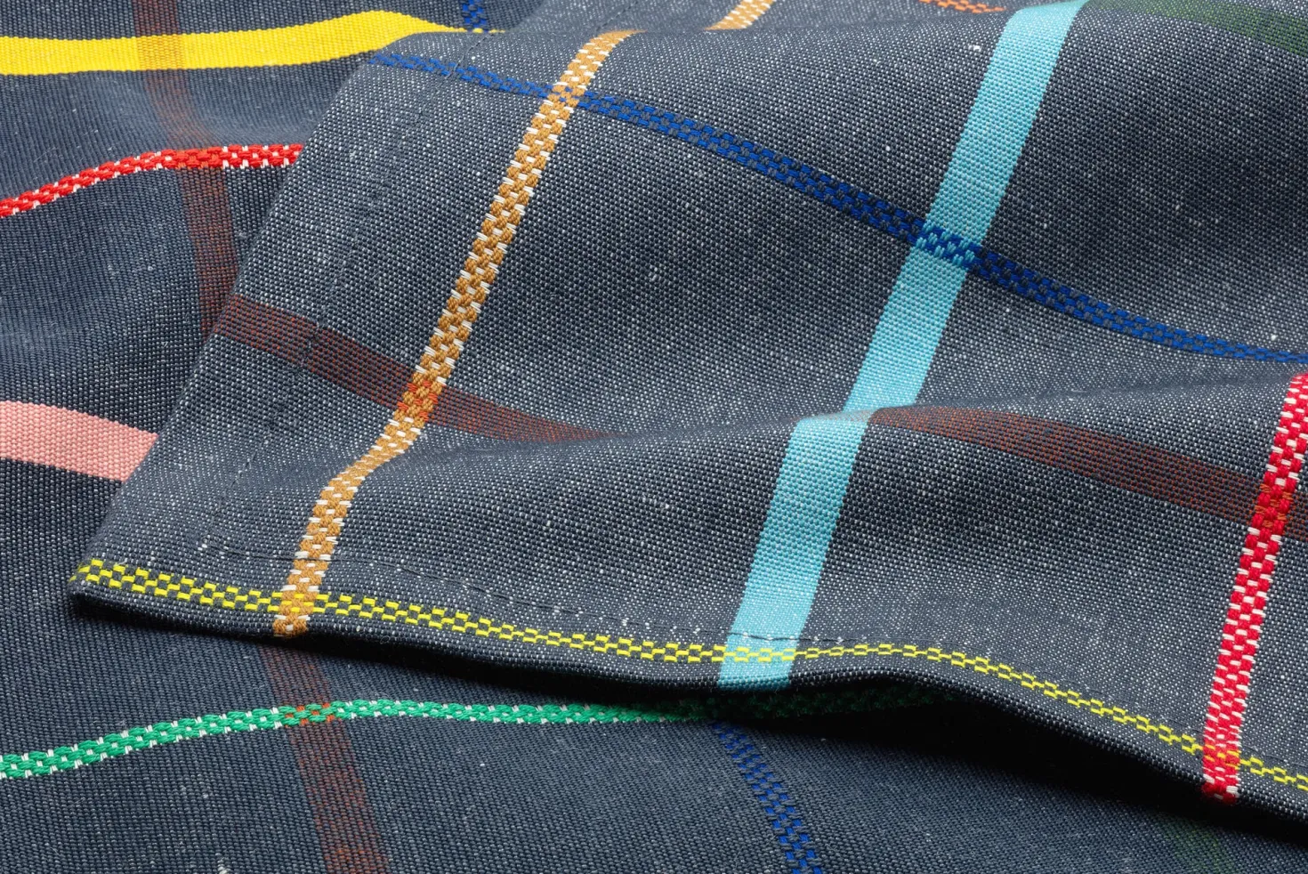 Serviette bunt kariert (2 Stück)