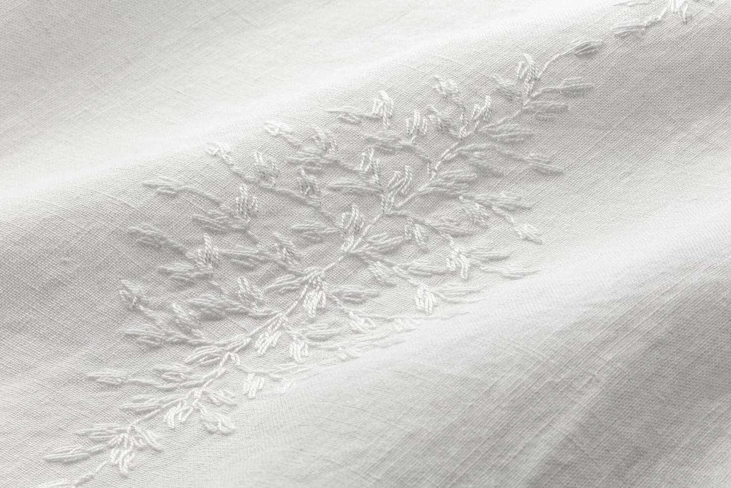Serviette Leinen Blätterränke