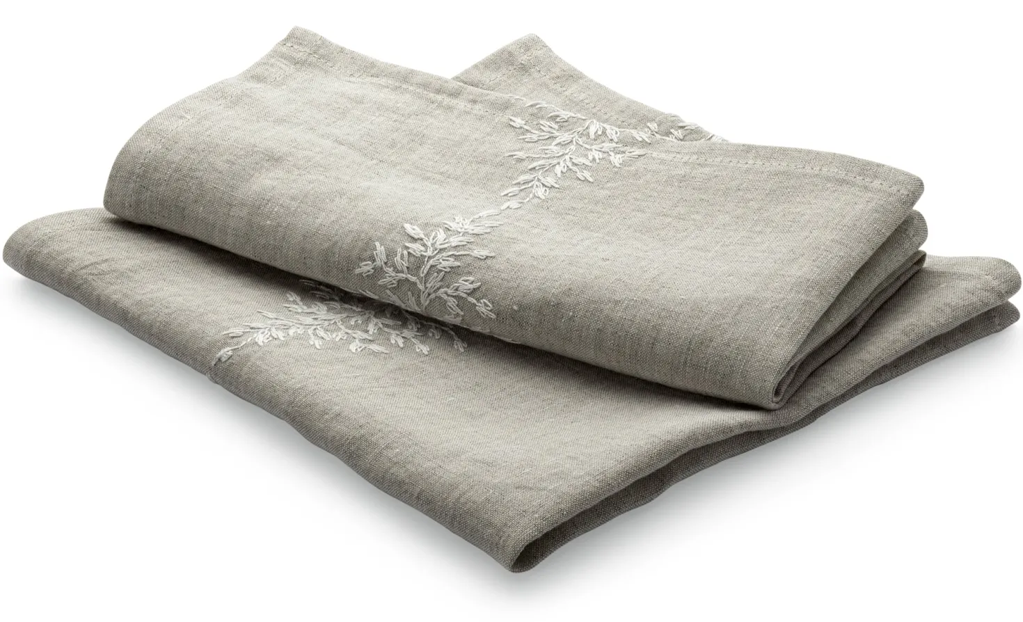 Serviette Leinen Blätterränke