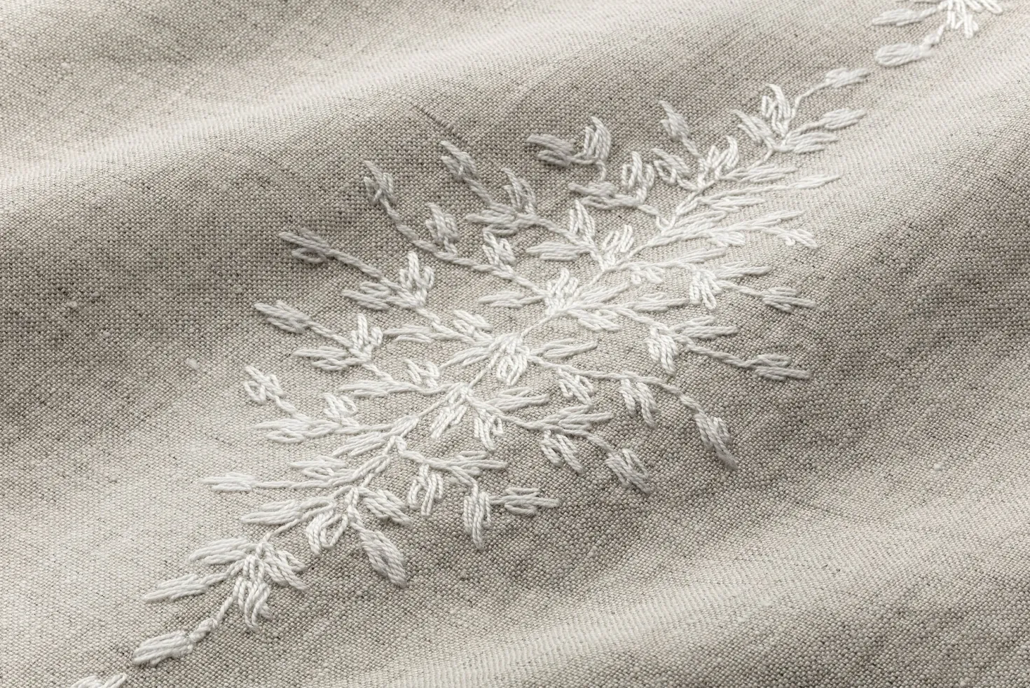 Serviette Leinen Blätterränke