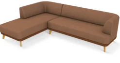 Sofa-Kombination Linnea Schurwolle und Leder