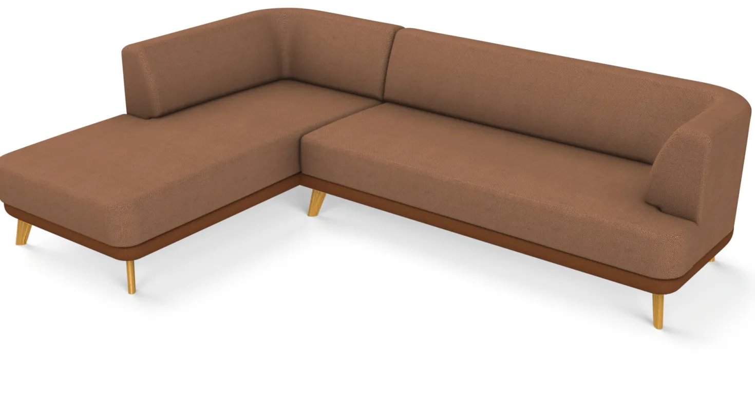 Sofa-Kombination Linnea Schurwolle und Leder