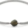 Strick-Collier Muranoglas, Oliv