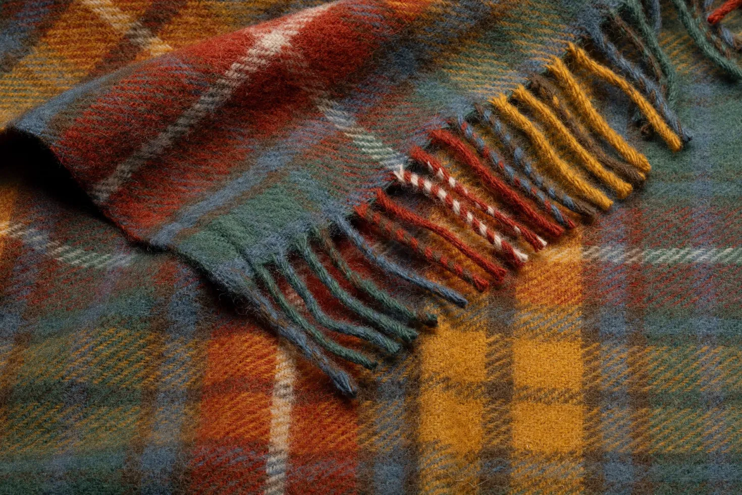 Tartan-Schurwolldecke Antique Buchanan