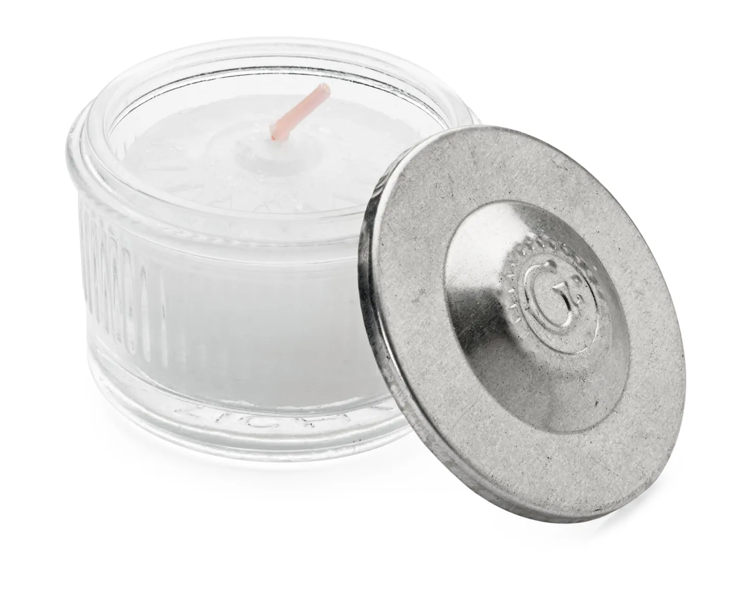 Teelicht im Glas mit Löschdeckel