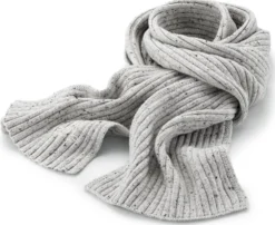 Unisex-Rippenschal meliert, Hellgrau