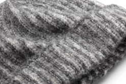 Unisex-Rippenstrickmütze, grau