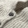 Unisex-Strickkapuze meliert, Ecru