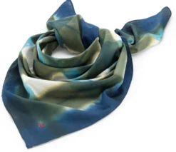 Unisextuch N° 822 Batik, Grün-Blau