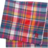 Unisextuch N° 827 kariert, Rot-Blau