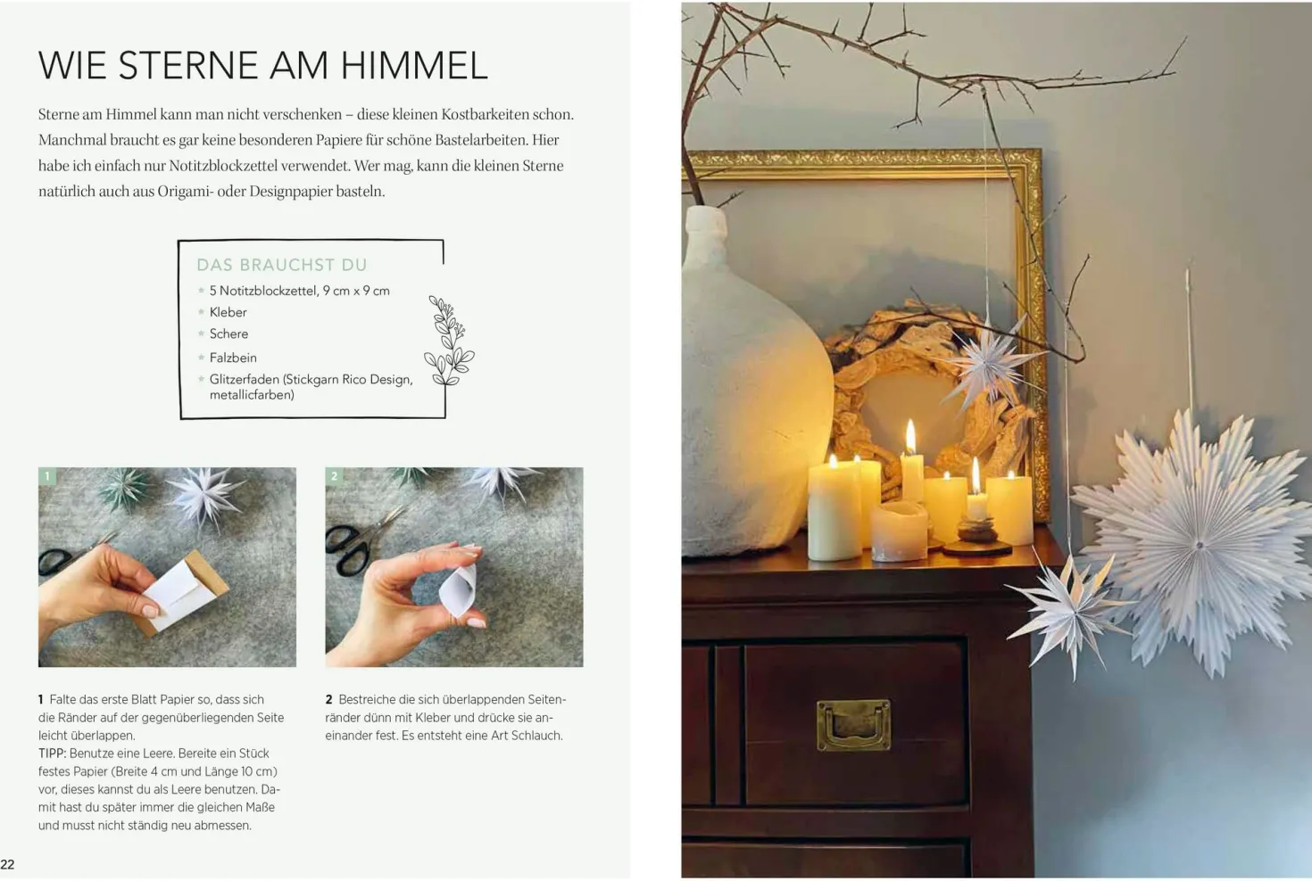 Weihnachtliche Papierdeko