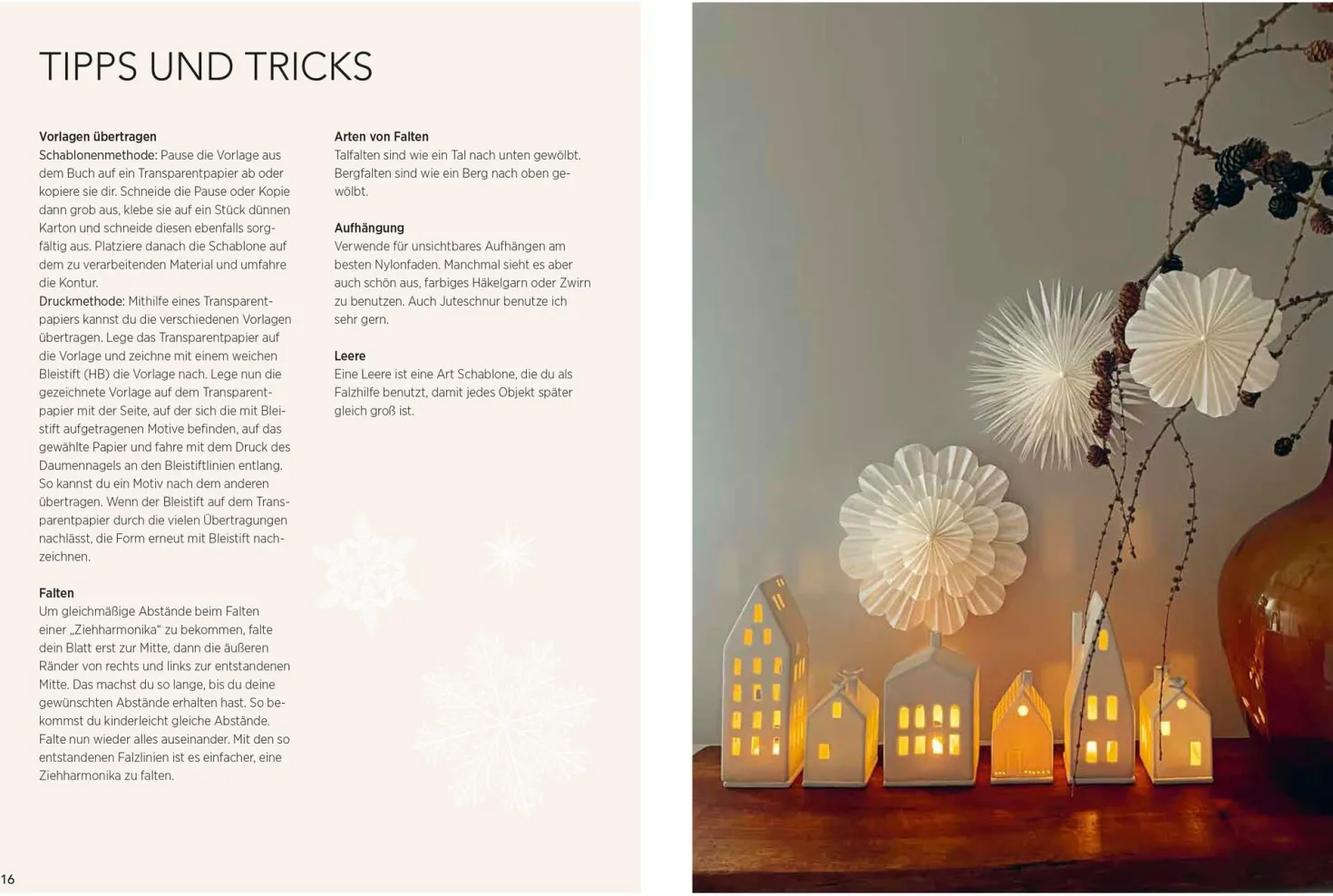 Weihnachtliche Papierdeko