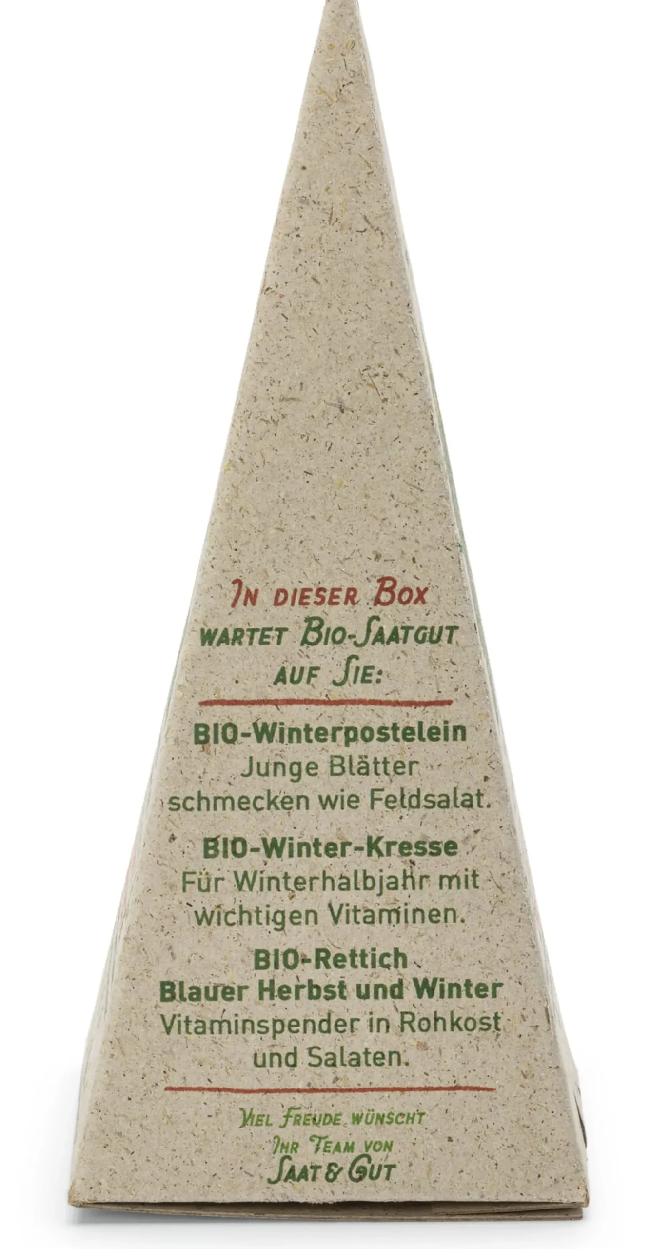 Weihnachtliche Saatguttüte Bio-Wintergemüse