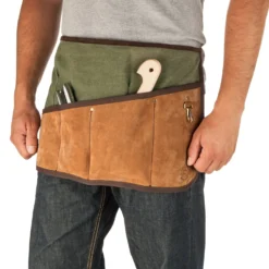 Werkzeugschürze Leder mit Segeltuch