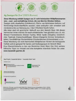 Wildblumen für Balkon und Garten gebietsheimisch